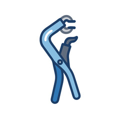 Orthodontic Pliers: Bracket Removal Tool Isolated on Black Background