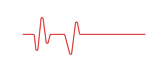 Red heartbeat line icon