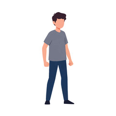 Vector of a college teenager