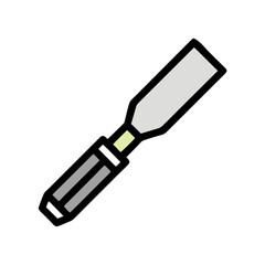 Minimalist Vector Icon of Microblading Tool on Black