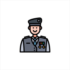vector cartoon policeman