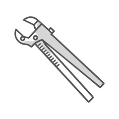 Gray tongue-and-groove pliers isolated on a black background
