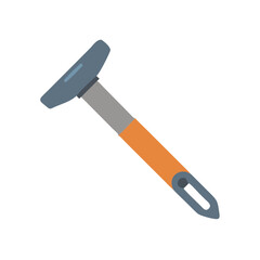 Illustration of a hammer on a black background.