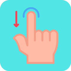Drag Down single vector illustration icon