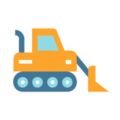  Modern Bulldozer Icon for Heavy Equipment