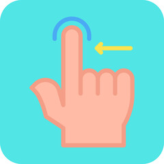 Drag Left single vector illustration icon