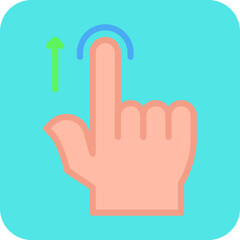 Drag Up single vector illustration icon