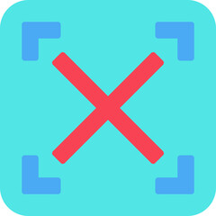 Obraz premium Expand single vector illustration icon