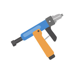 Hand Tool: Cordless Rivet Gun, Blue and Orange Design