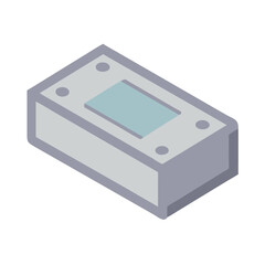 Fototapeta premium Concrete Block Icon for Home Construction