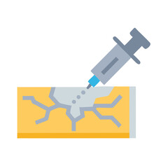  Creative Concrete Crack Injection Icon Design