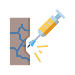  Concrete Crack Injection Icon for Construction Projects