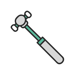 Illustration of neurological reflex hammer for medical testing