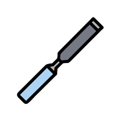 Minimalist Soldering Iron Graphic Isolated on Black Background