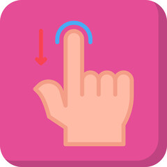 Drag Down single vector illustration icon