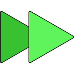 Fast Forward single vector illustration icon