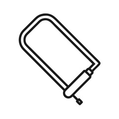 U-lock bicycle security lock, minimalistic linear illustration