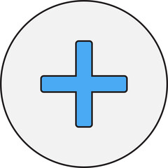 Plus single vector illustration icon