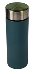 Vacuum stainless steel bottle on transparent background