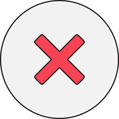 Fototapeta premium Close single vector illustration icon