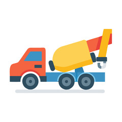 Fototapeta premium Concrete Pump Truck Icon for Construction Sites