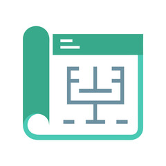  Blueprint Plan Icon for Construction Projects