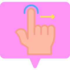 Obraz premium Drag Right single vector illustration icon