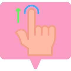 Drag Up single vector illustration icon