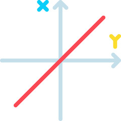 Linear Function single vector illustration icon