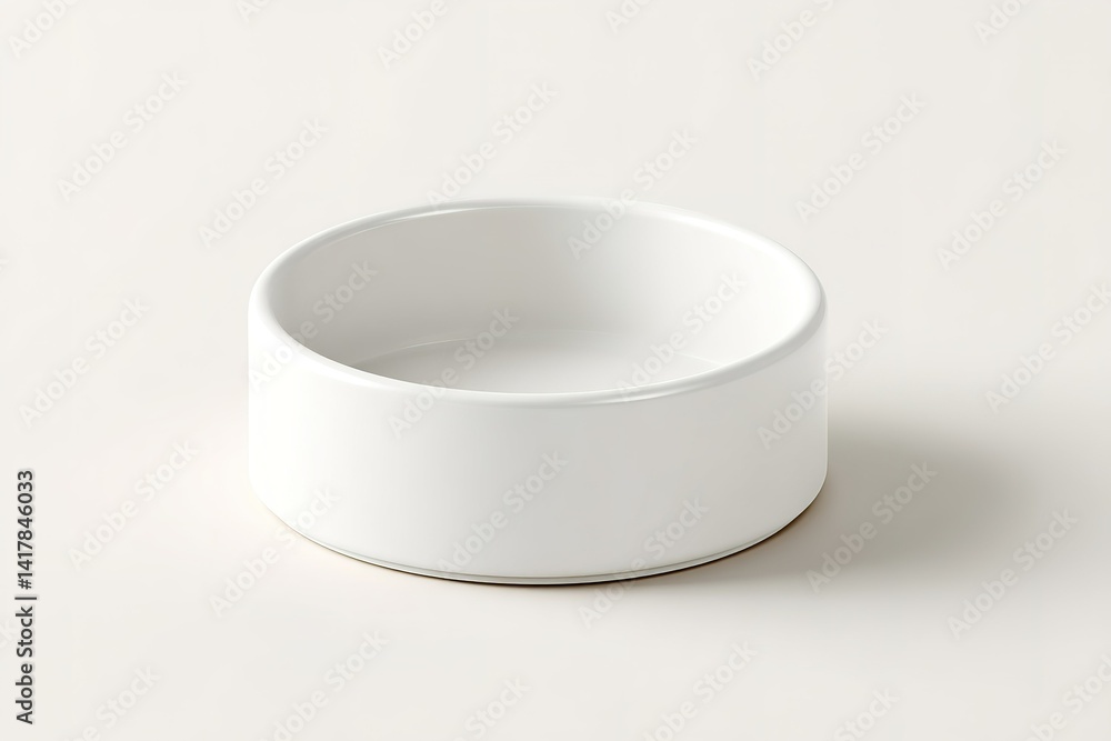 Poster simple white ceramic bowl on a neutral background showcasing minimalistic design for functional use 