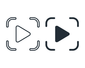 Video scan icon. Vector illustration