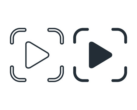 Video scan icon. Vector illustration