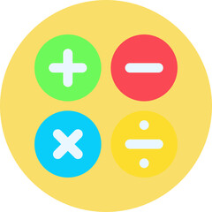 Fototapeta premium Math Symbols II single vector illustration icon