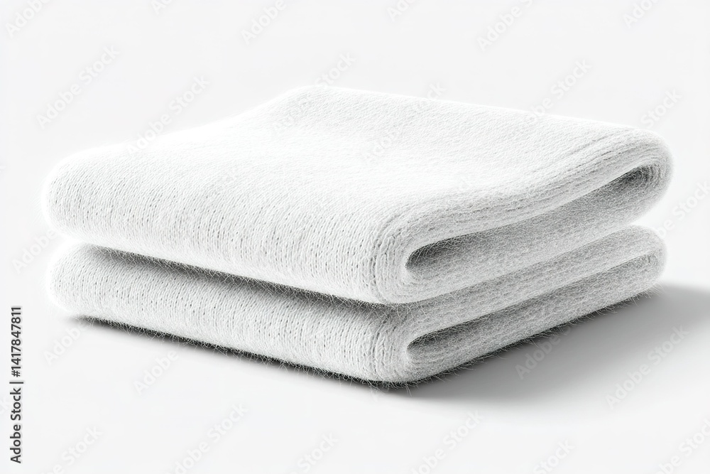 Aufkleber soft white blankets folded neatly on a light surface creating a cozy atmosphere for relaxation and c