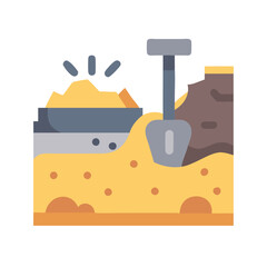  Stylish Excavation Site Icon Design