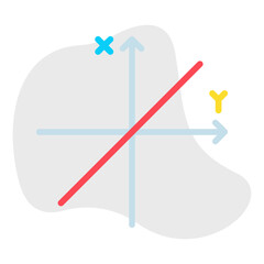 Linear Function single vector illustration icon