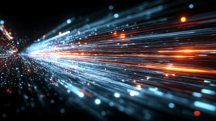 High-Speed Colorful Light Streaks in Motion