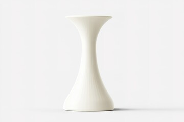 Minimalist white vase on a neutral background showcasing modern design and elegant curves