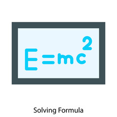 Solving Formula single vector illustration icon