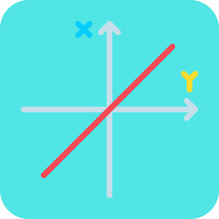Linear Function single vector illustration icon