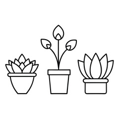 Simple minimalist flower line art