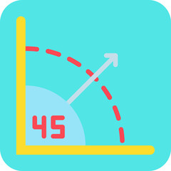 Angle single vector illustration icon