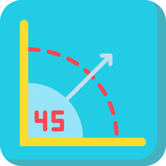 Angle single vector illustration icon