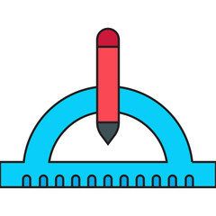 Geometry Tools I single vector illustration icon