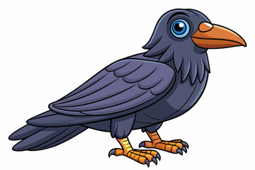 Cute Bird Vector Line Art – Cartoon Clipart Animal Logo Icon on White Background