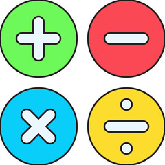 Fototapeta premium Math Symbols II single vector illustration icon