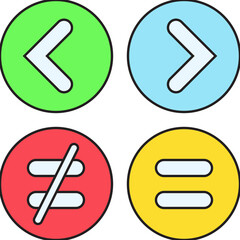 Math Symbols I single vector illustration icon