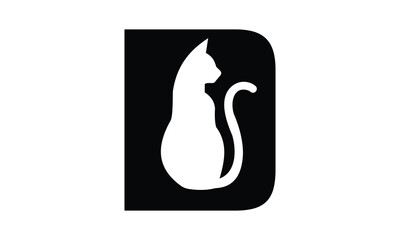 Cat and added letter B logo design for your business