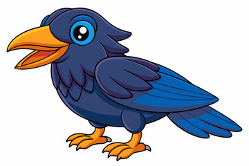 Cute Bird Vector Line Art – Cartoon Clipart Animal Logo Icon on White Background