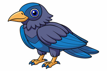 Cute Bird Vector Line Art – Cartoon Clipart Animal Logo Icon on White Background